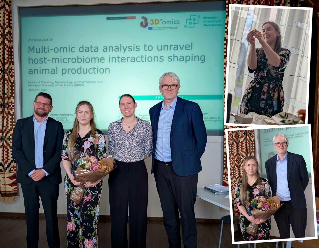Jenny Merkesvik's PhD committee: Yuliaxis Ramayo Caldas and Jaelle C. Brealey